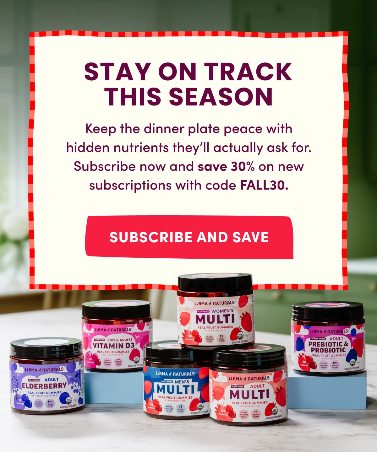 STAY ON TRACK THIS SEASON | Keep the dinner plate peace with hidden nutrients they'll actually ask for. Subscribe now and save 30% on new subscriptions with code FALL30. | SUBSCRIBE AND SAVE