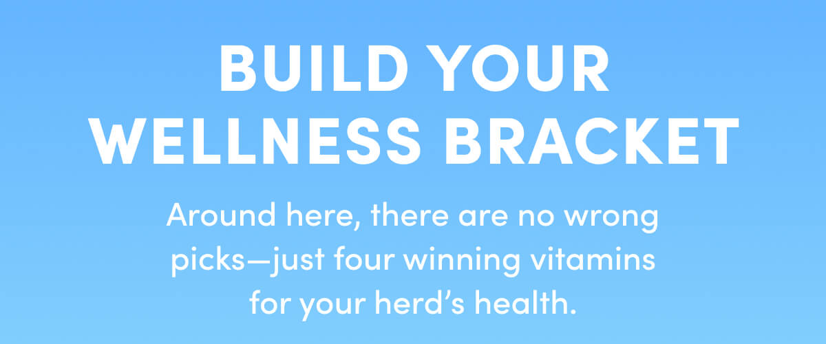 BUILD YOUR WELLNESS BRACKET | Around here, there are no wrong picks—just four winning vitamins for your herd's health.