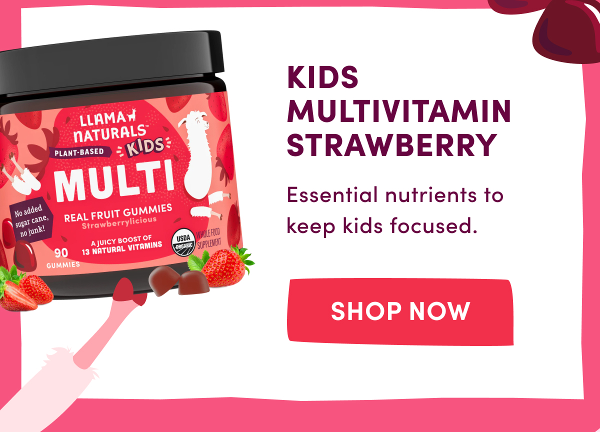 Kids Multivitamin Strawberry | Essential nutrients to keep kids focused. | Shop Now