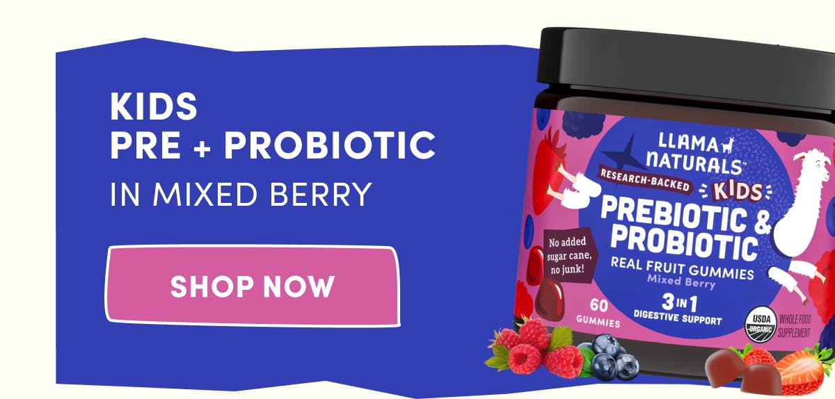 KIDS  Pre + Probiotic in Mixed Berry | SHOP NOW