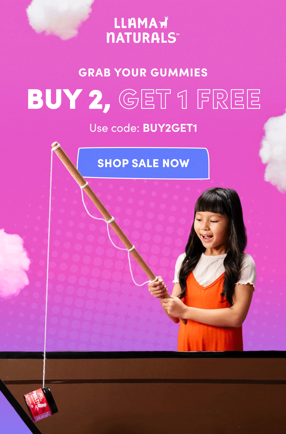 LLAMA NATURALS | GRAB YOUR GUMMIES | BUY 2, GET 1 FREE | Use code: Buy2Get1 | Shop Sale Now