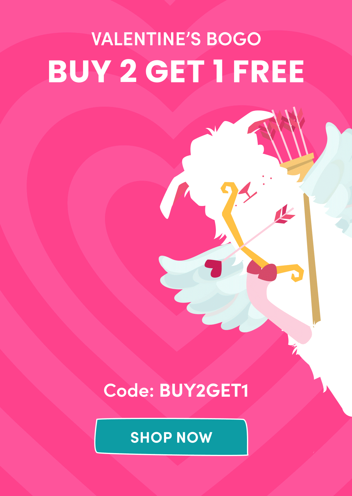VALENTINE'S BOGO | BUY 2 GET 1 FREE | Code: Buy2Get1 | [ Shop Now ]