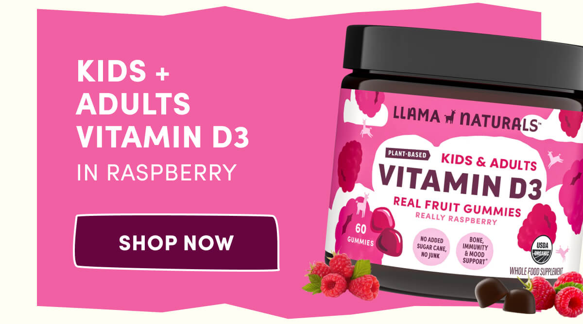 Kids + Adults Vitamin D3 in Raspberry | [ Shop Now ]