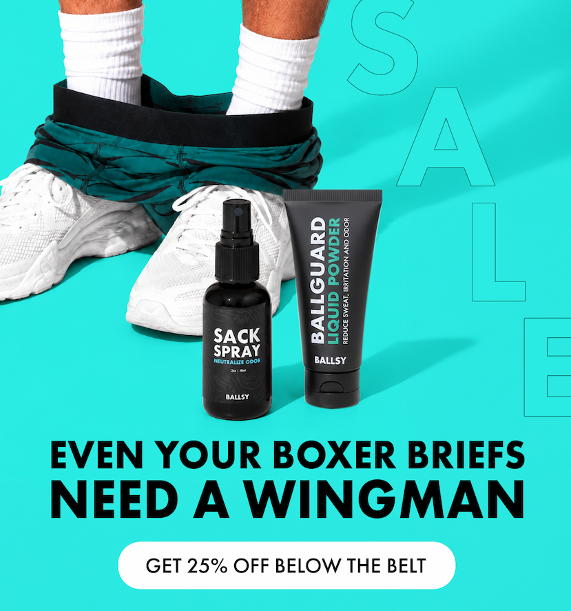 Ballsy Sack Spray and Ballguard Liquid Powder - Get 25% off below the belt.