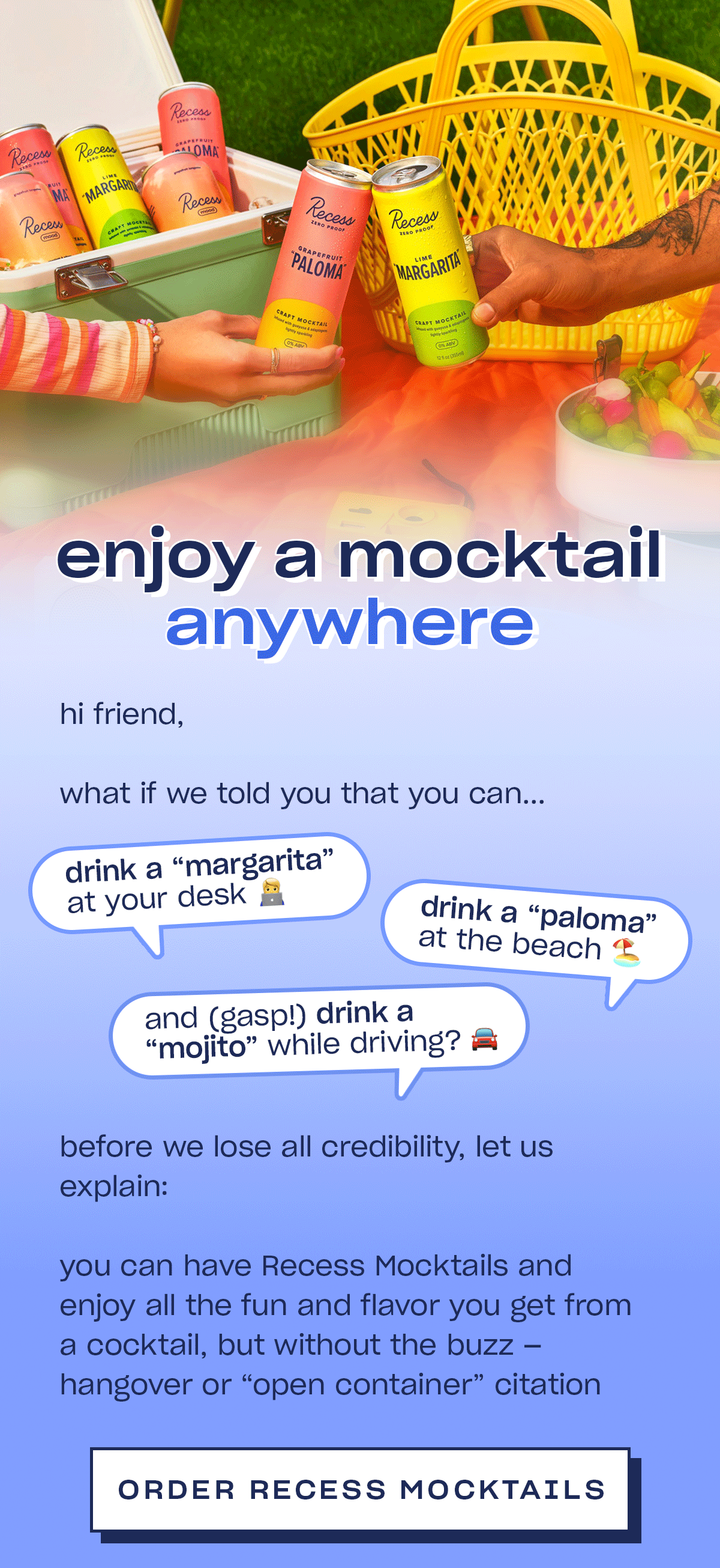 Order Recess Mocktails