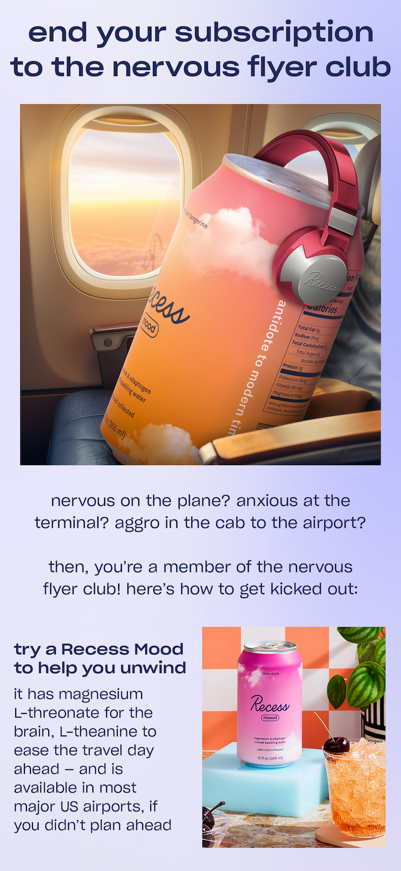 end your subscription to the nervous flyer club