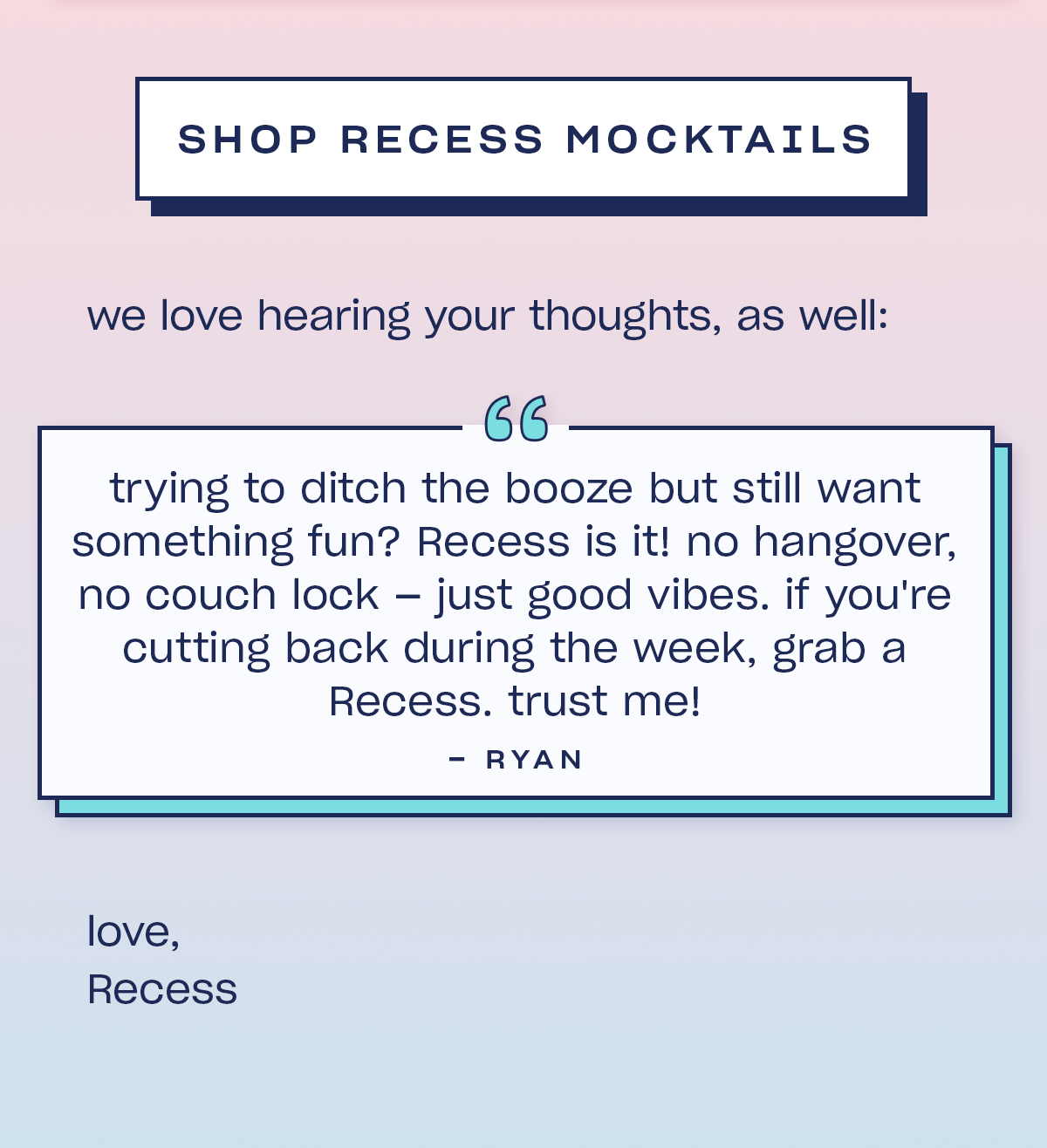 shop Recess Mocktails