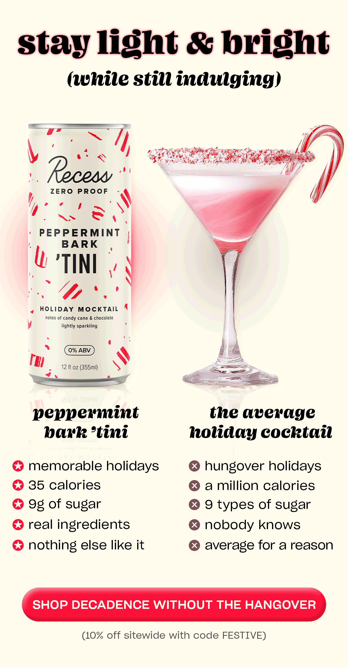 shop decadence without the hangover