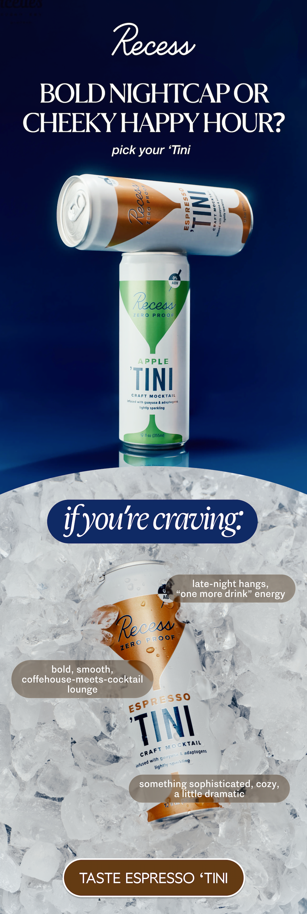 meet the 'tinis + 20% off