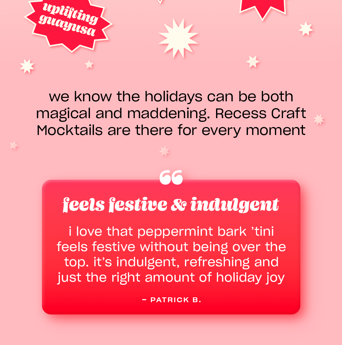 feels festive & indulgent