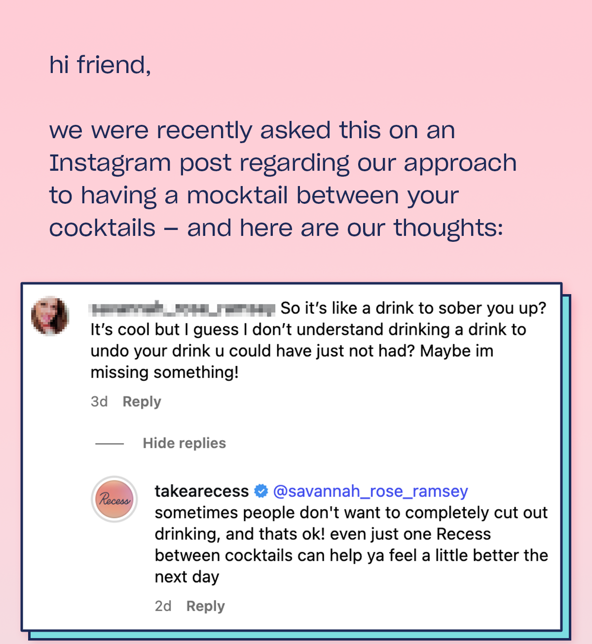 mocktails between cocktails