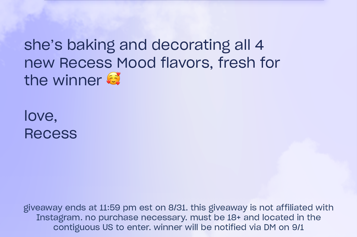 Recess Bakersmann Giveaway