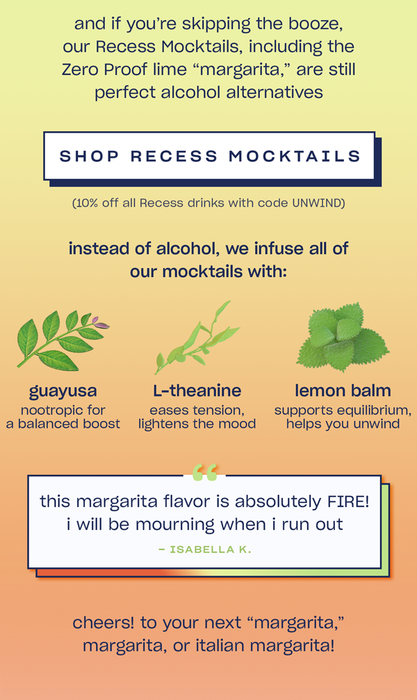 10% off Recess Mocktails 10% off Recess Mocktails