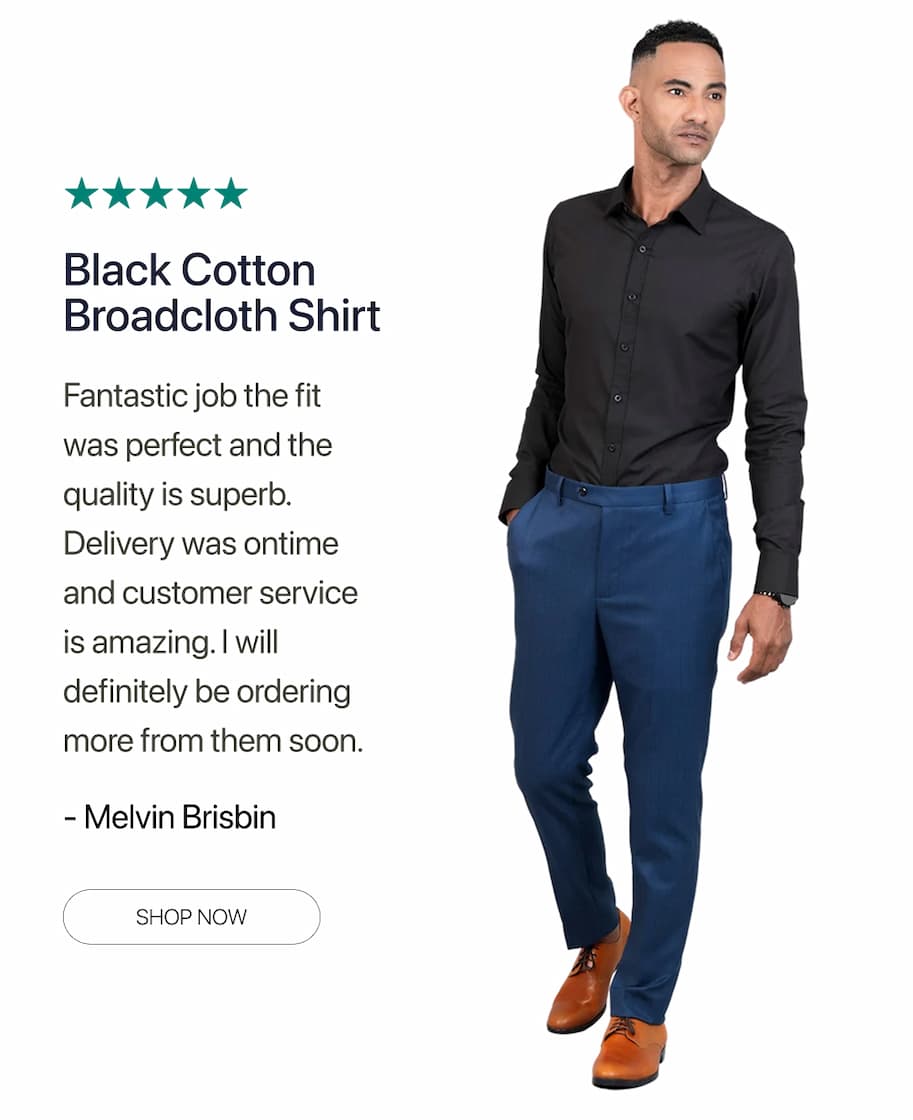 Black Cotton Broadcloth Shirt