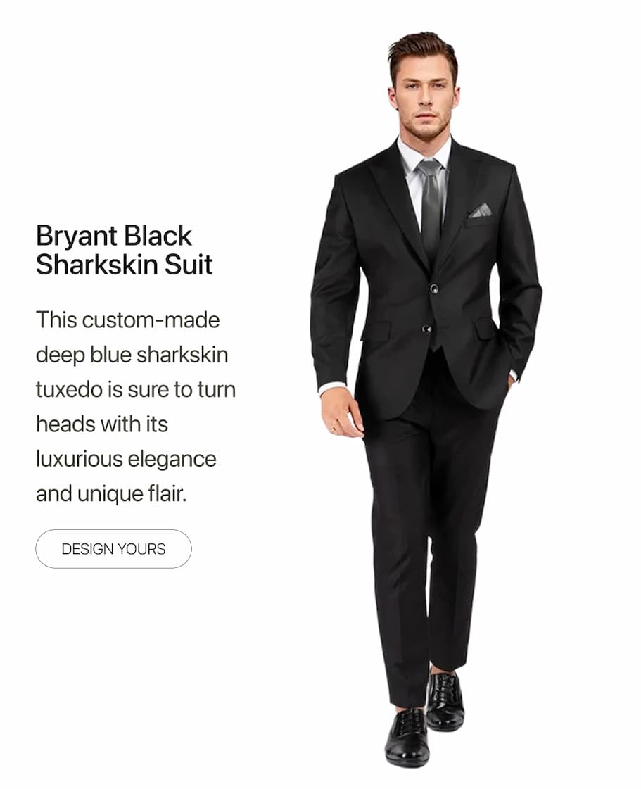 Bryant Black Sharkskin Suit