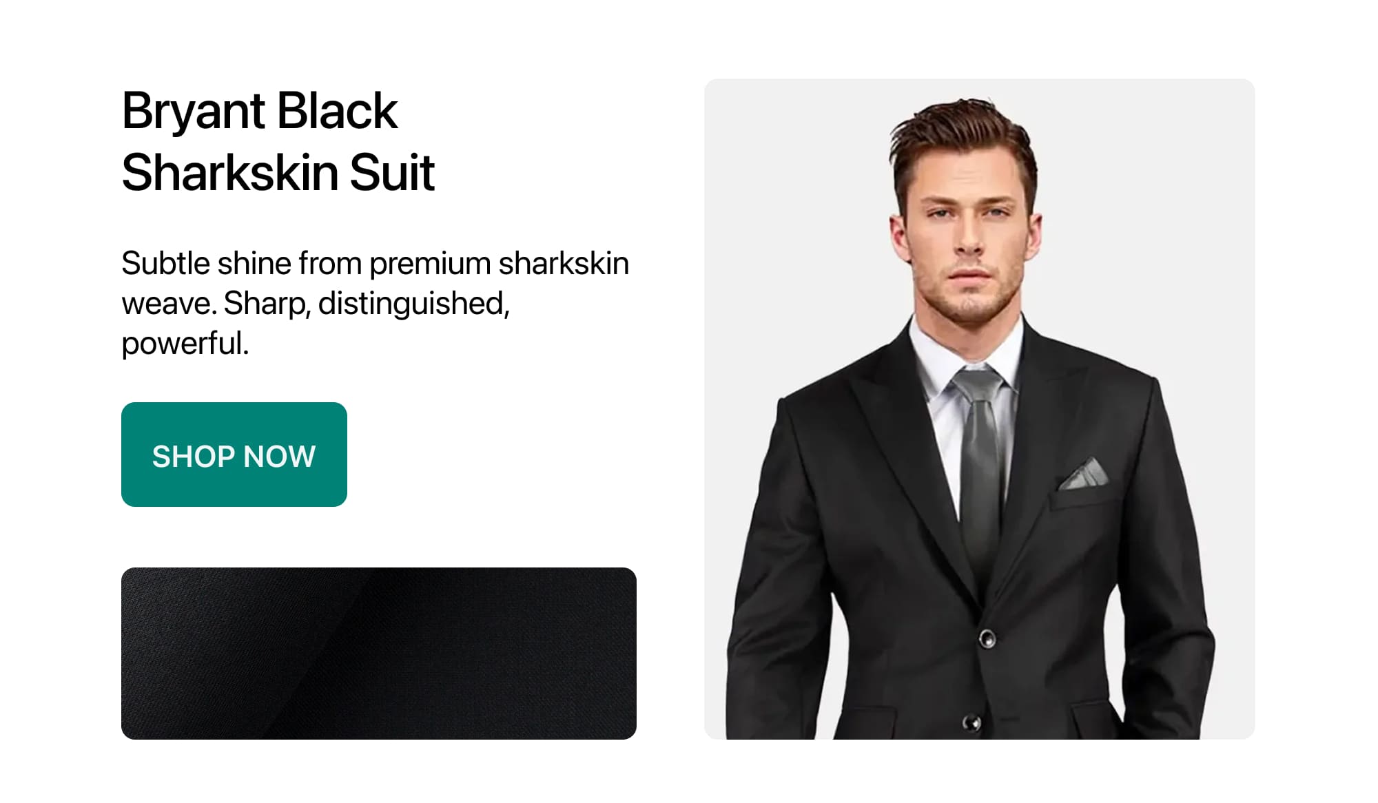 Bryant Black Sharkskin Suit