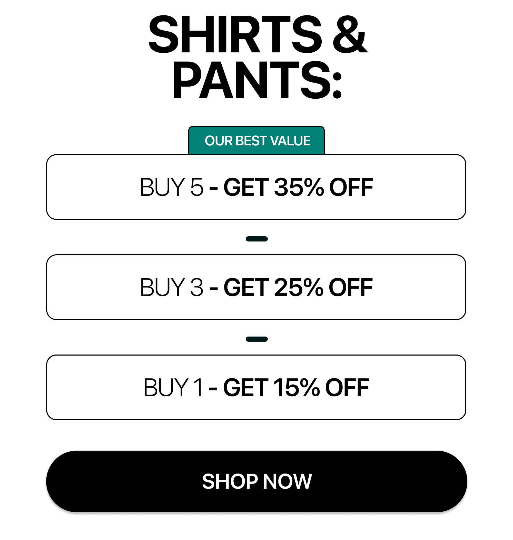 Shirts and Pants