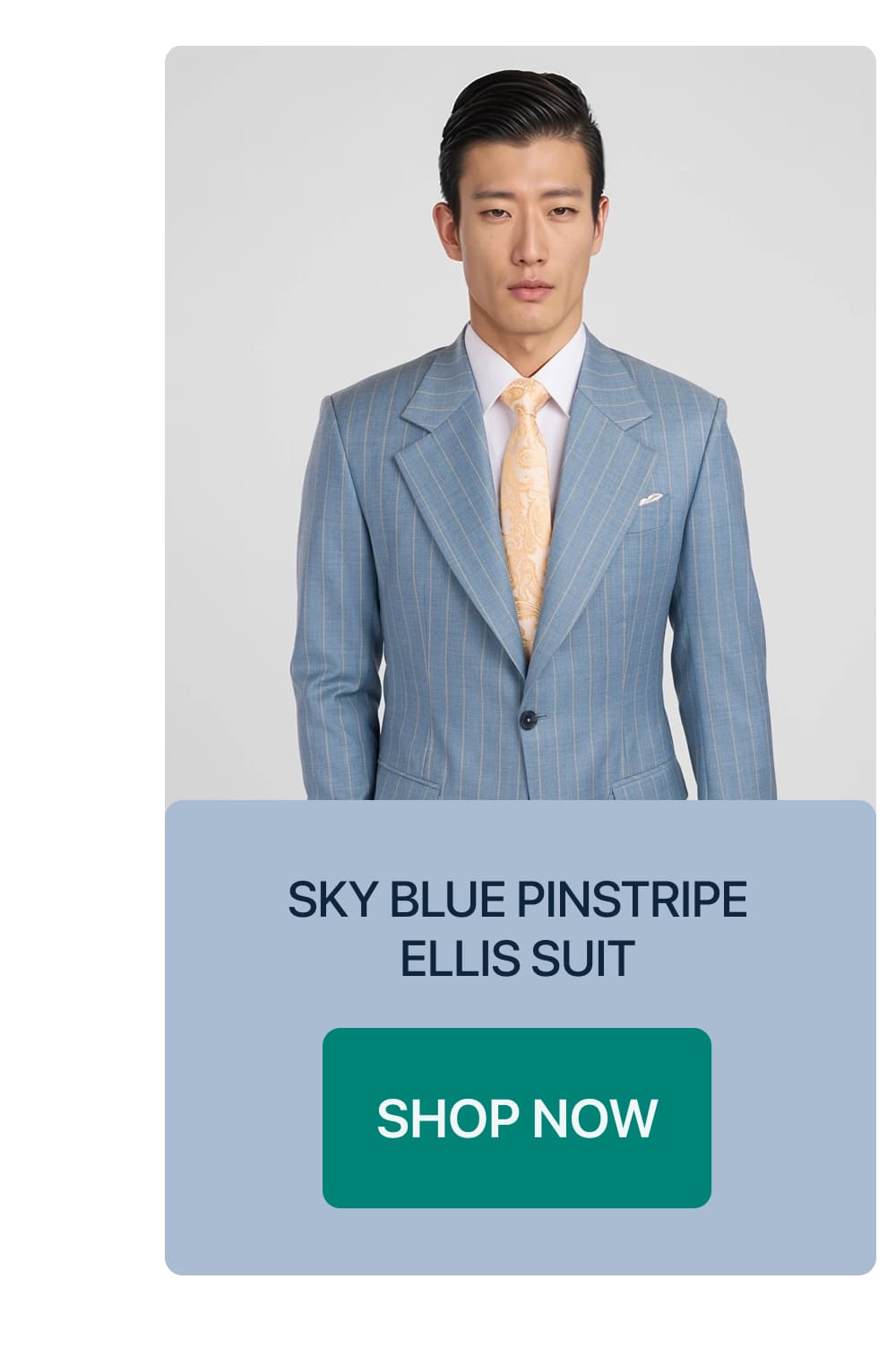 SKY BLUE PINSTRIPE ELLIS SUIT