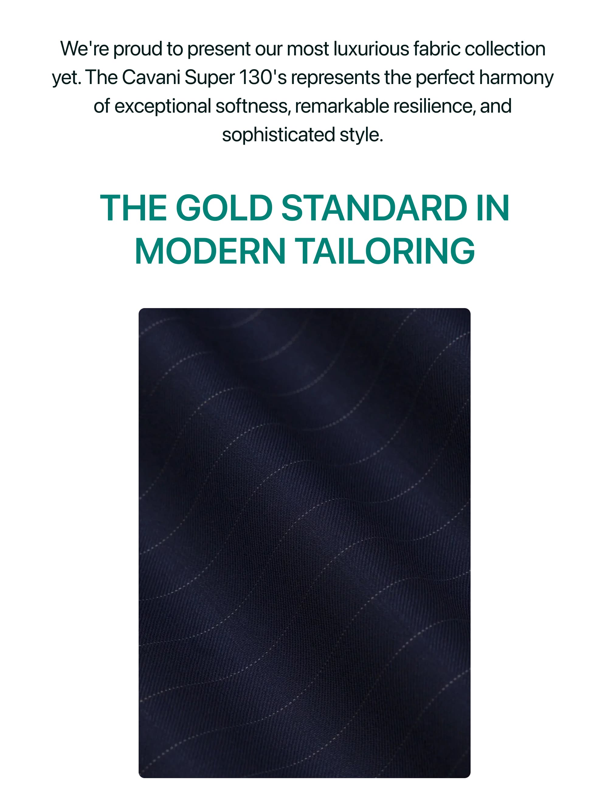 INTRODUCING CAVANI SUPER 130's