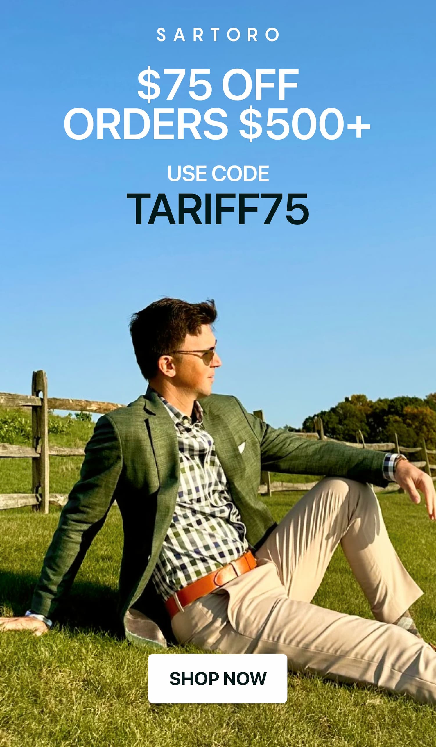 $75 OFF ORDERS $500+