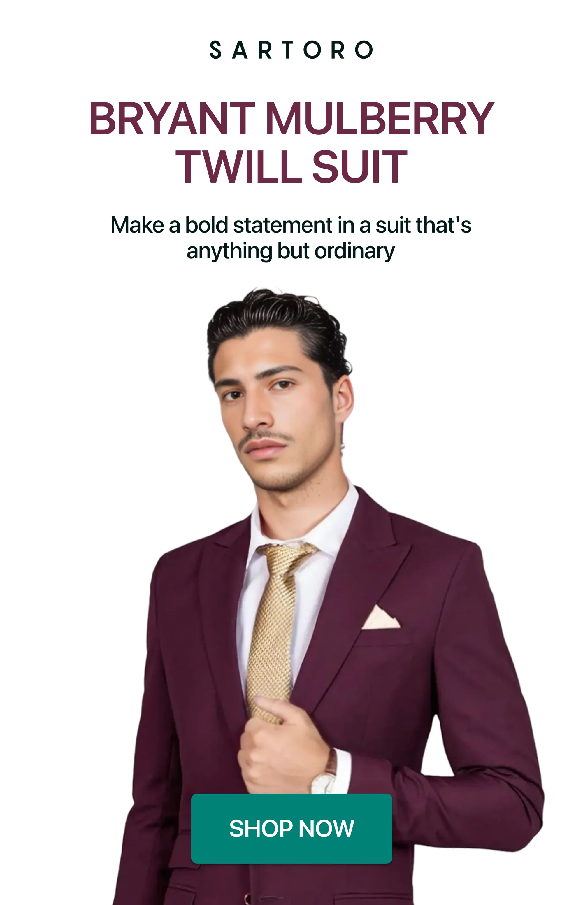 BRYANT MULBERRY TWILL SUIT