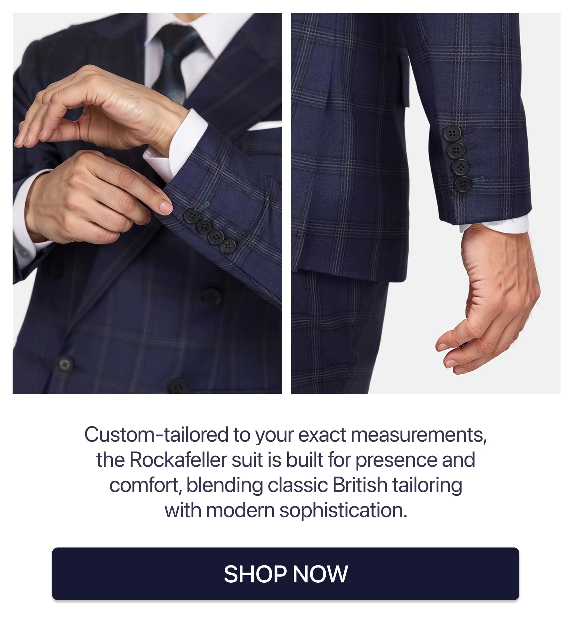 The British Navy Checked Rockafeller Suit