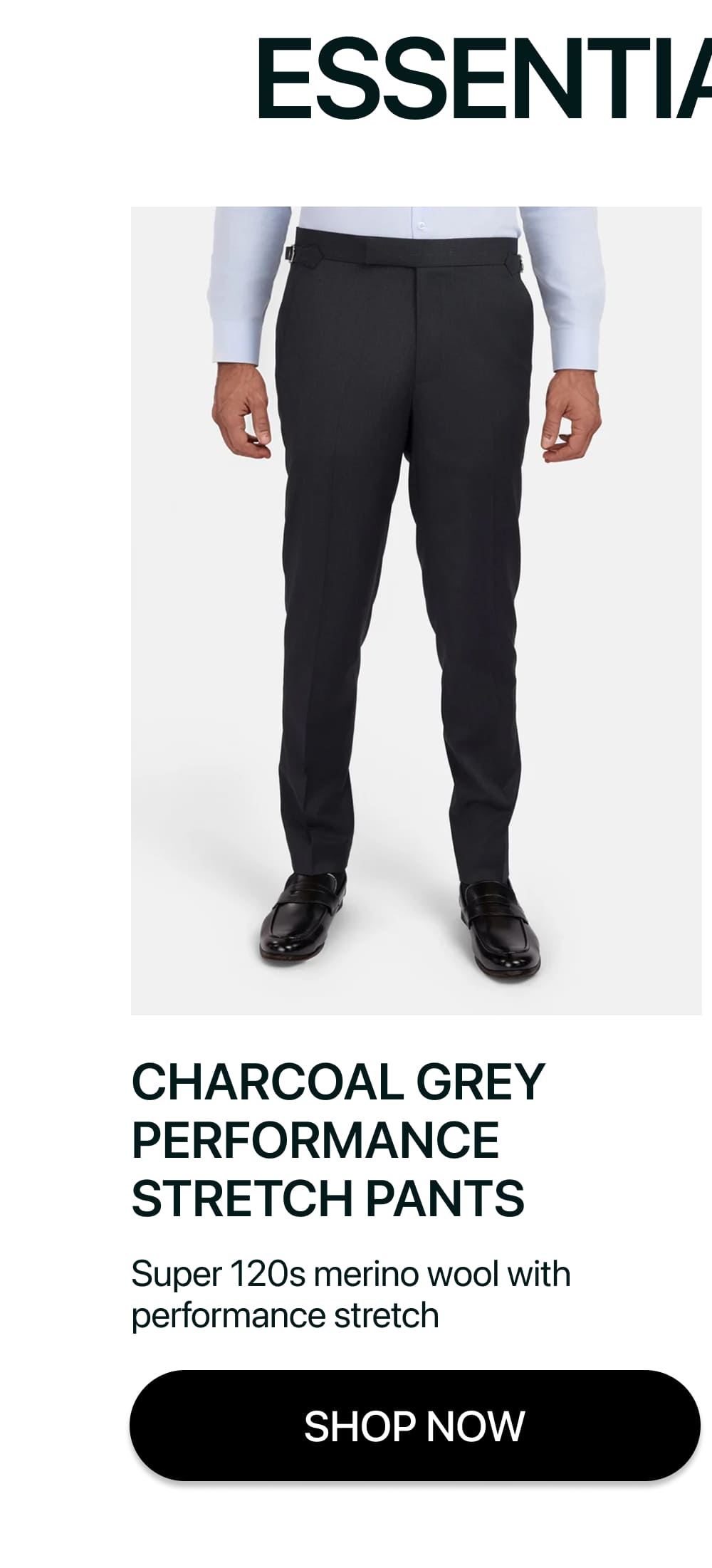 Charcoal Grey Performance Stretch Pants