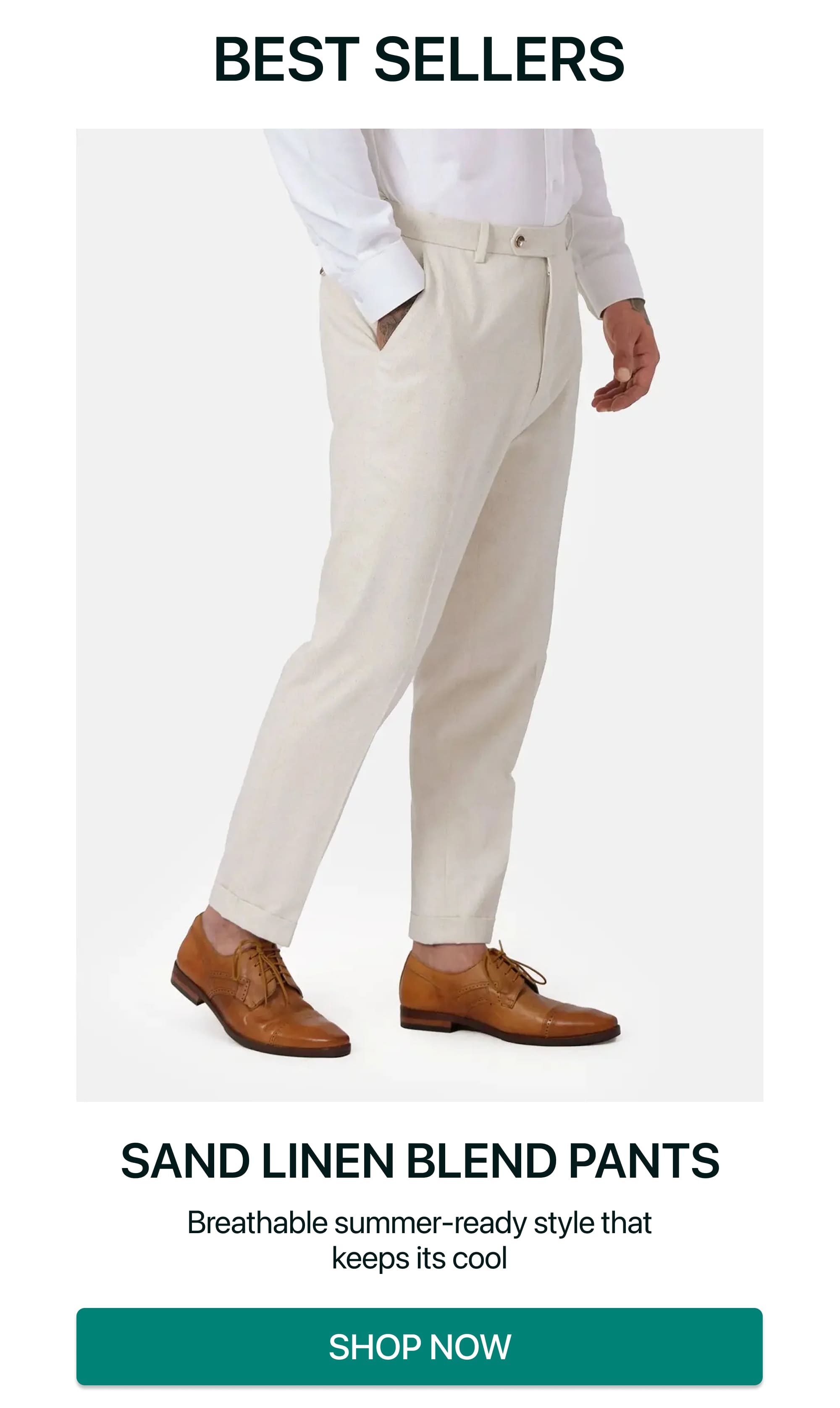 Sand Linen Blend Pants