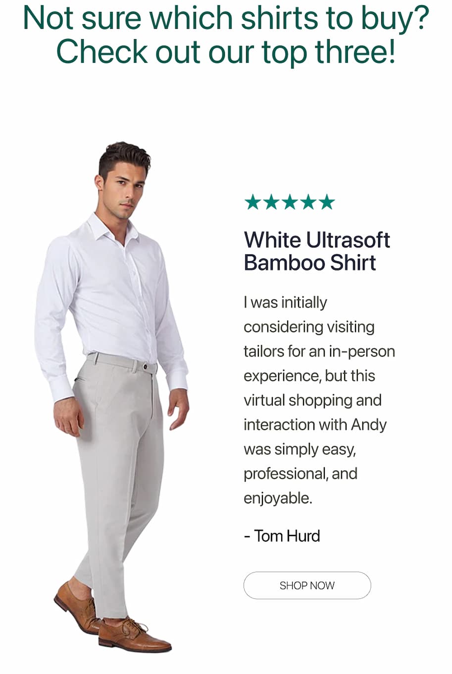 White Ultrasoft Bamboo Shirt