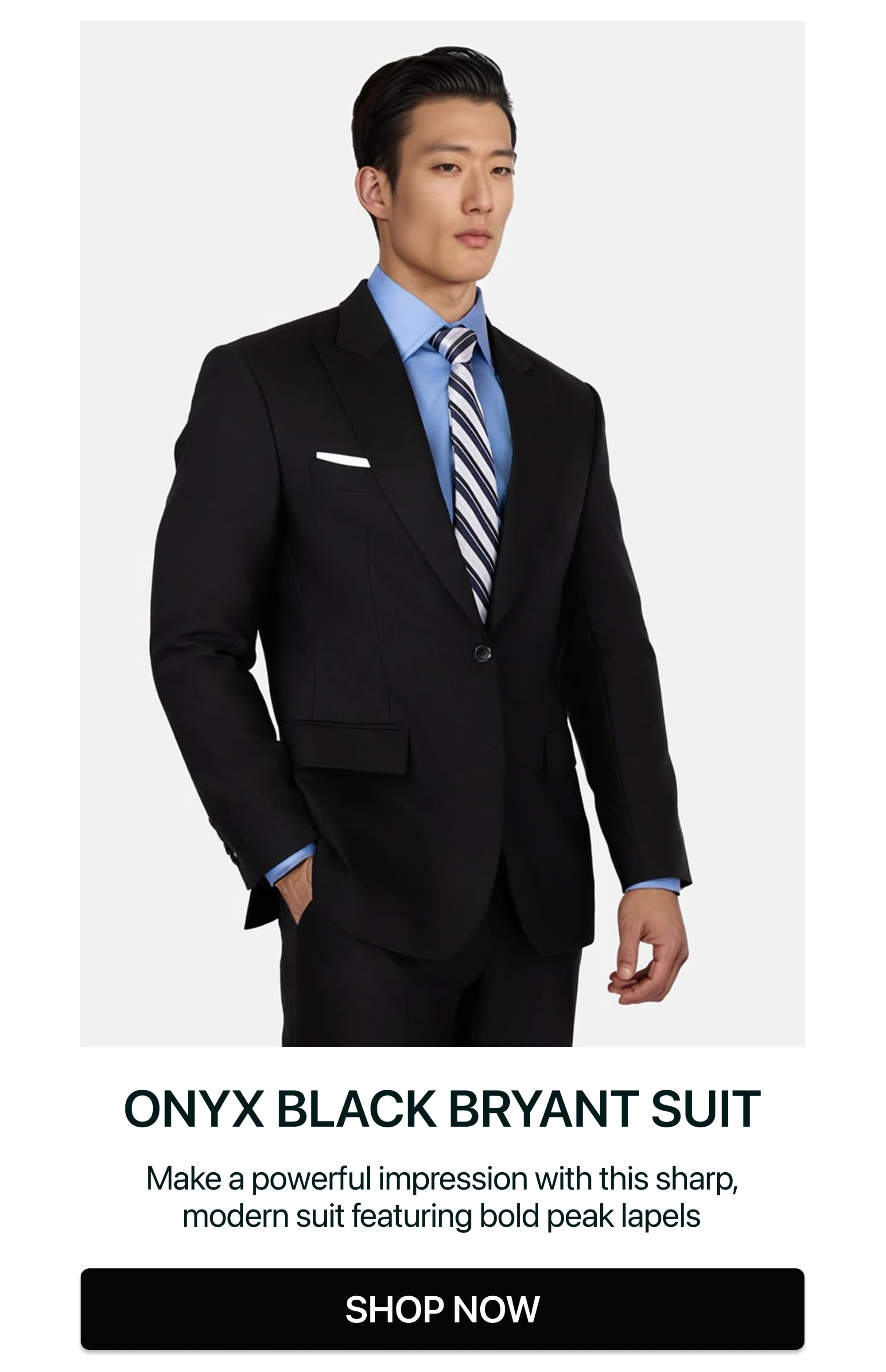 ONYX BLACK BRYANT SUIT