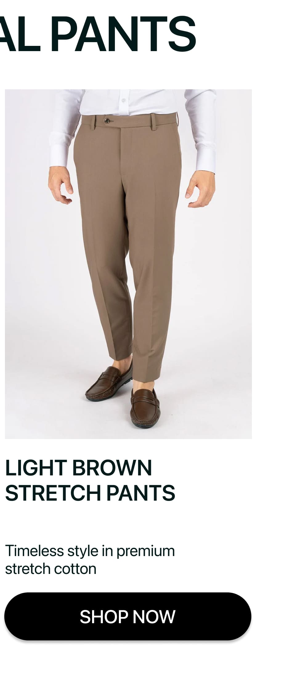 Light Brown Stretch Pants
