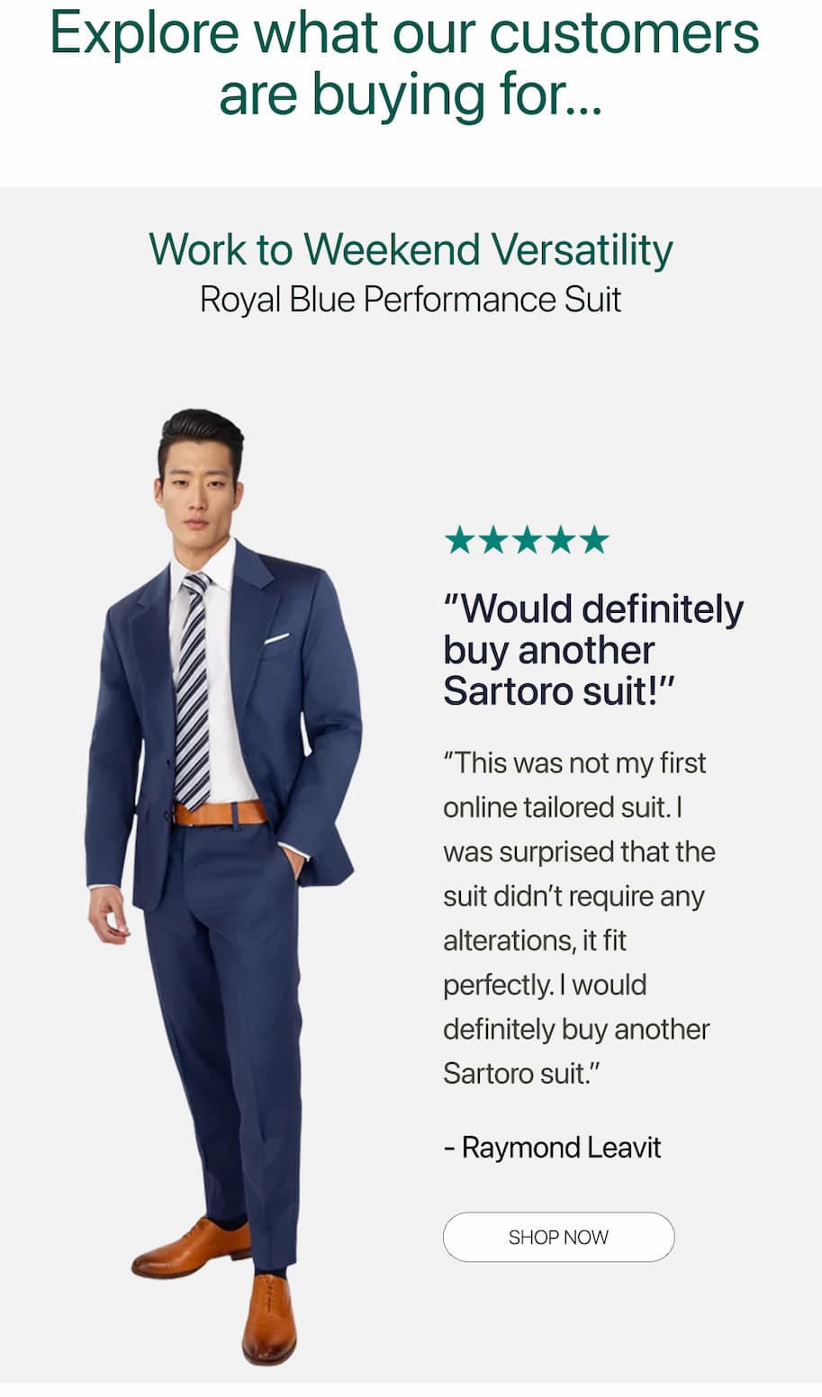 Royal Blue Performance Suit
