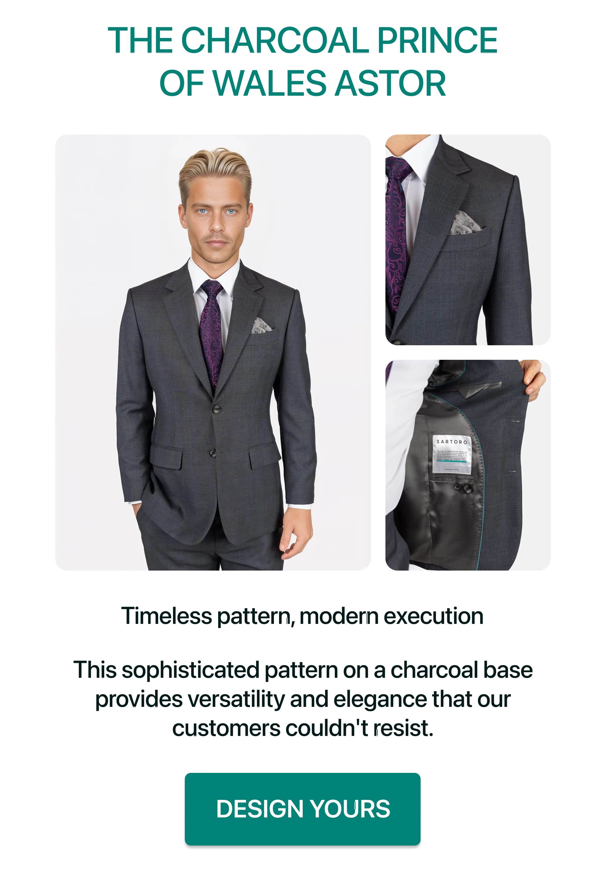 THE CHARCOAL PRINCE OF WALES ASTOR