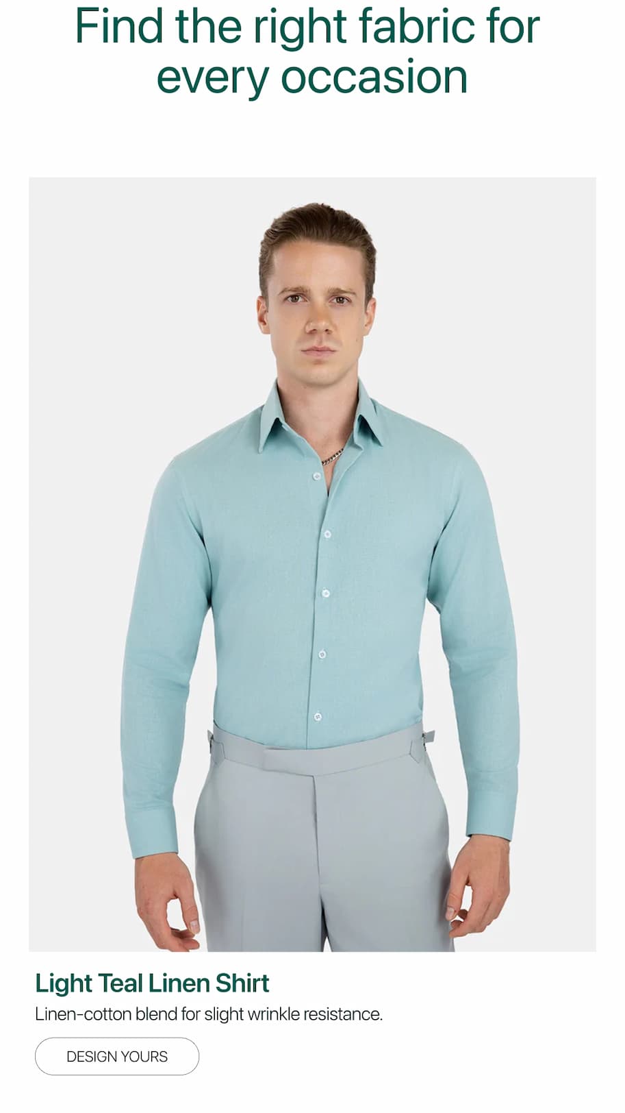 Light Teal Linen Shirt