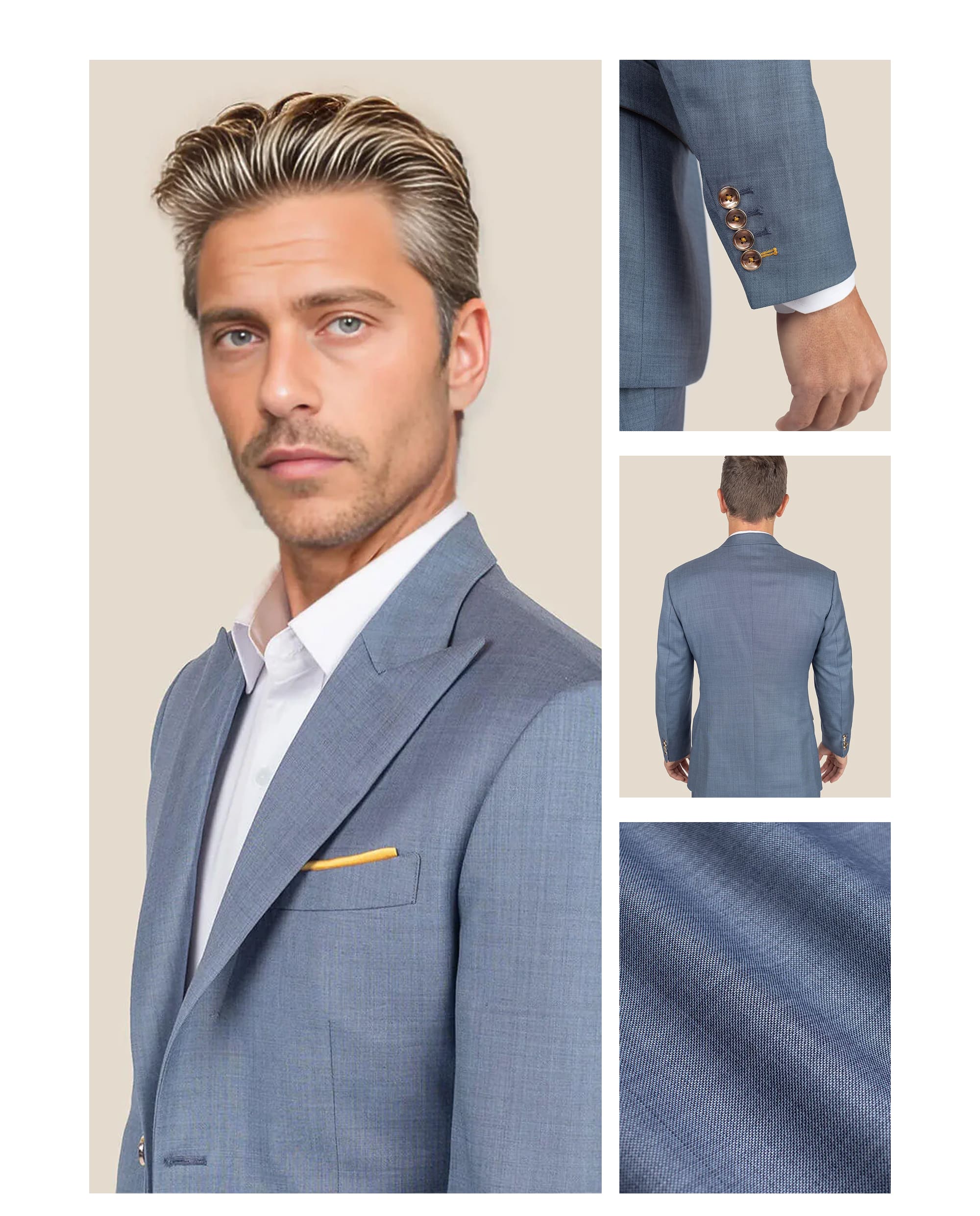 BRYANT VISTA BLUE SHARKSKIN SUIT