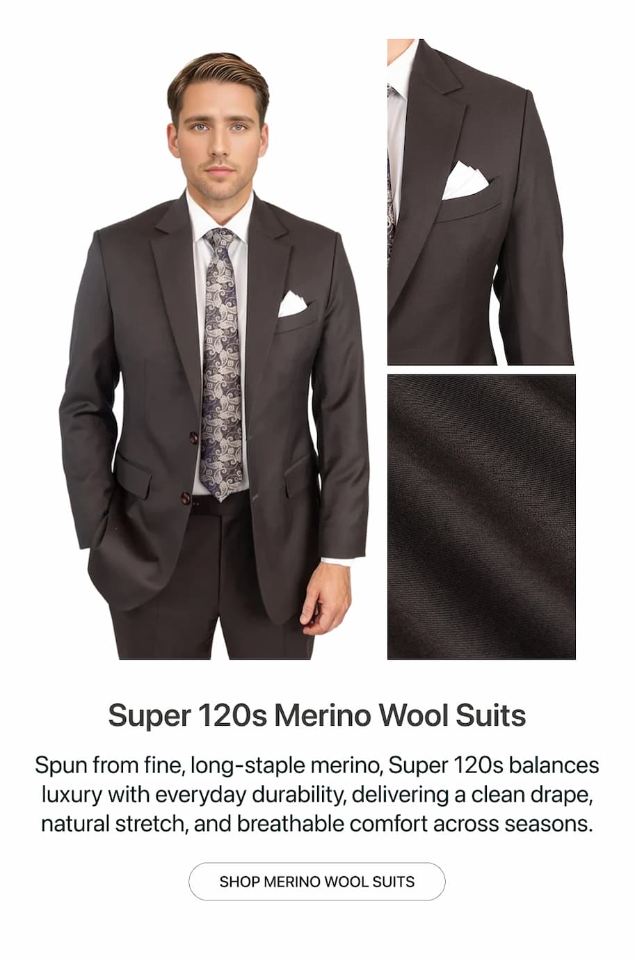 Super 120s Merino Wool Suits