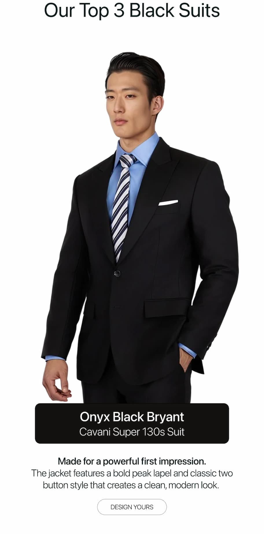 Onyx Black Bryant Suit