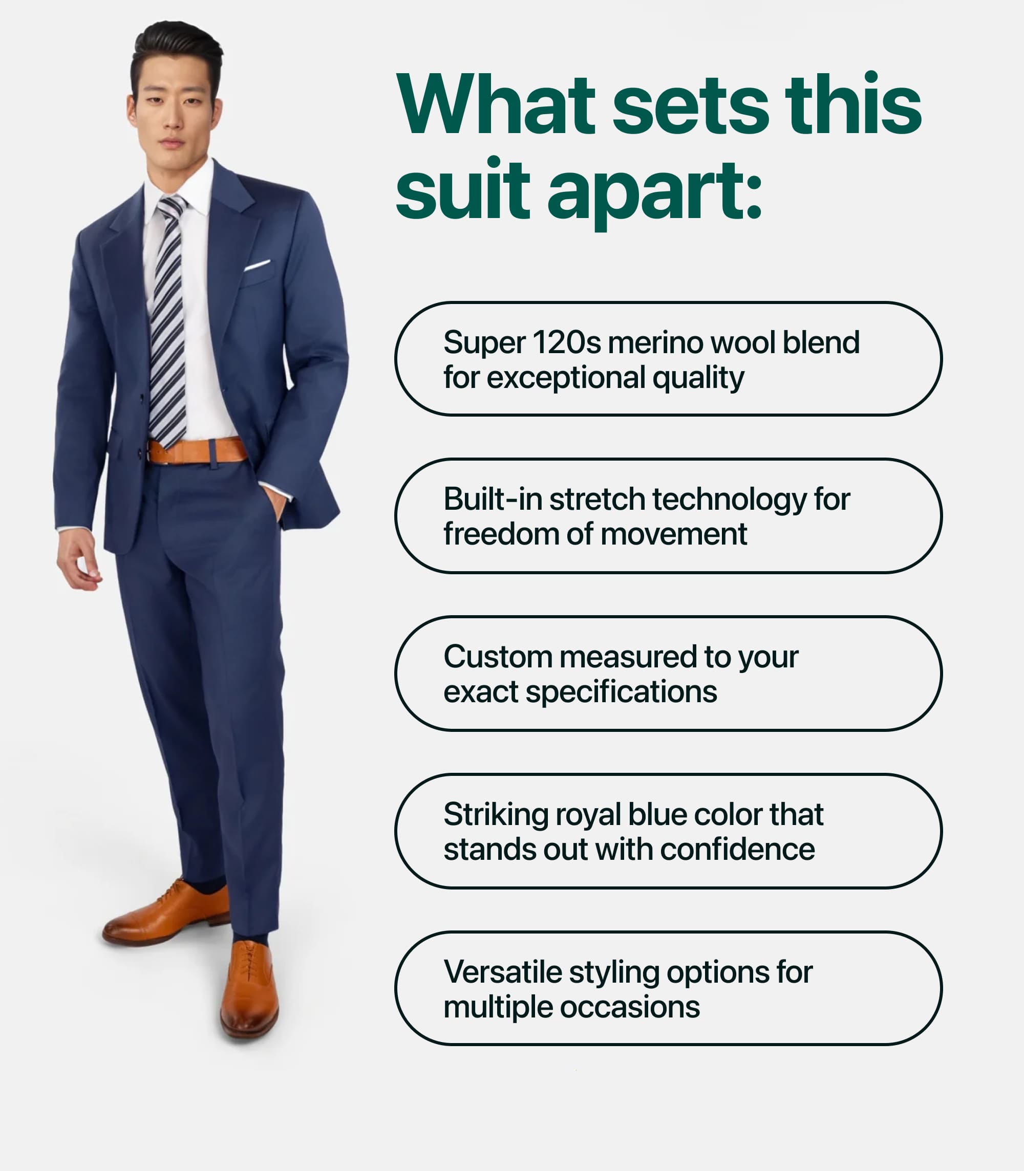 What sets this suit apart: