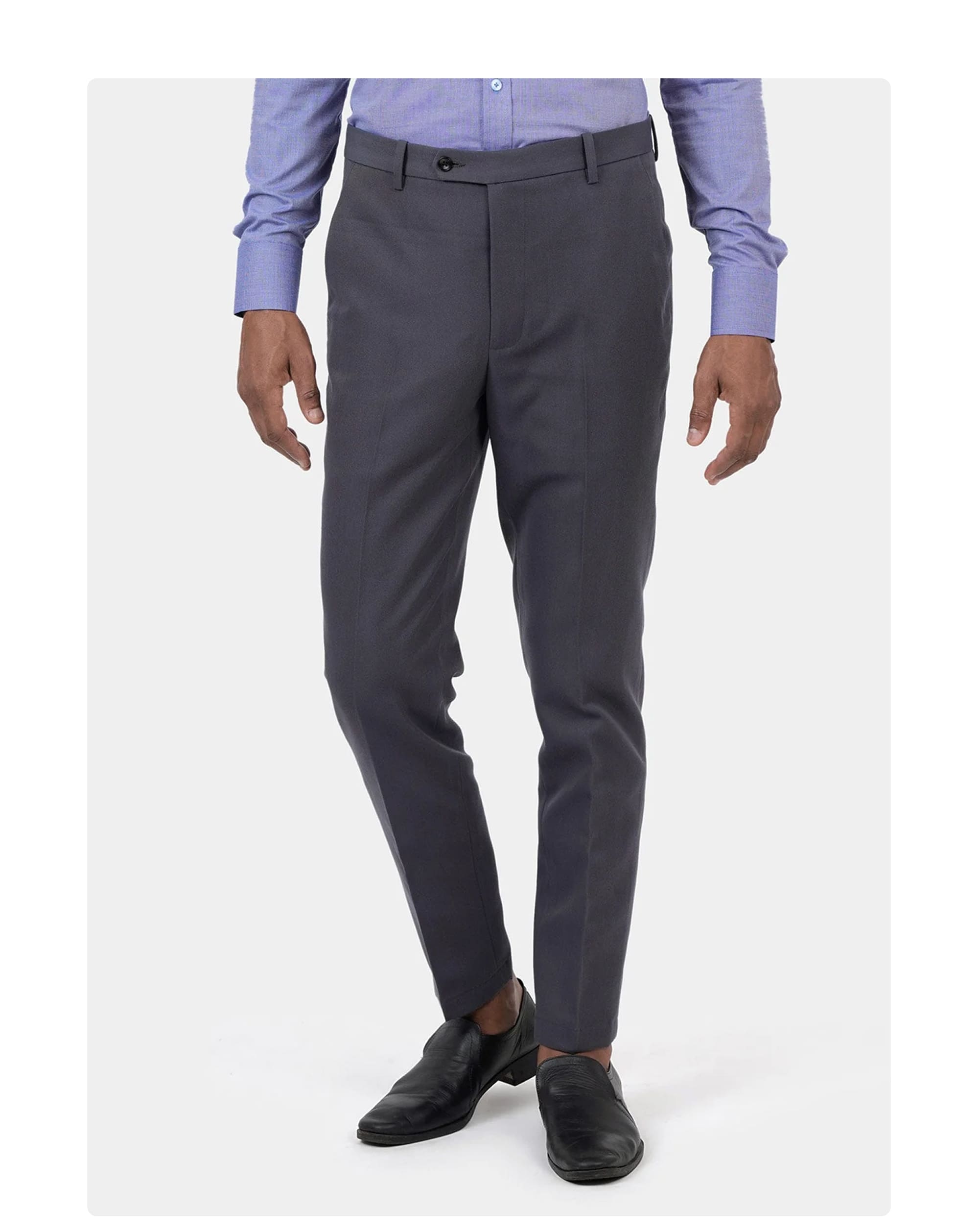 Shadow Grey Cotton Chino Pants