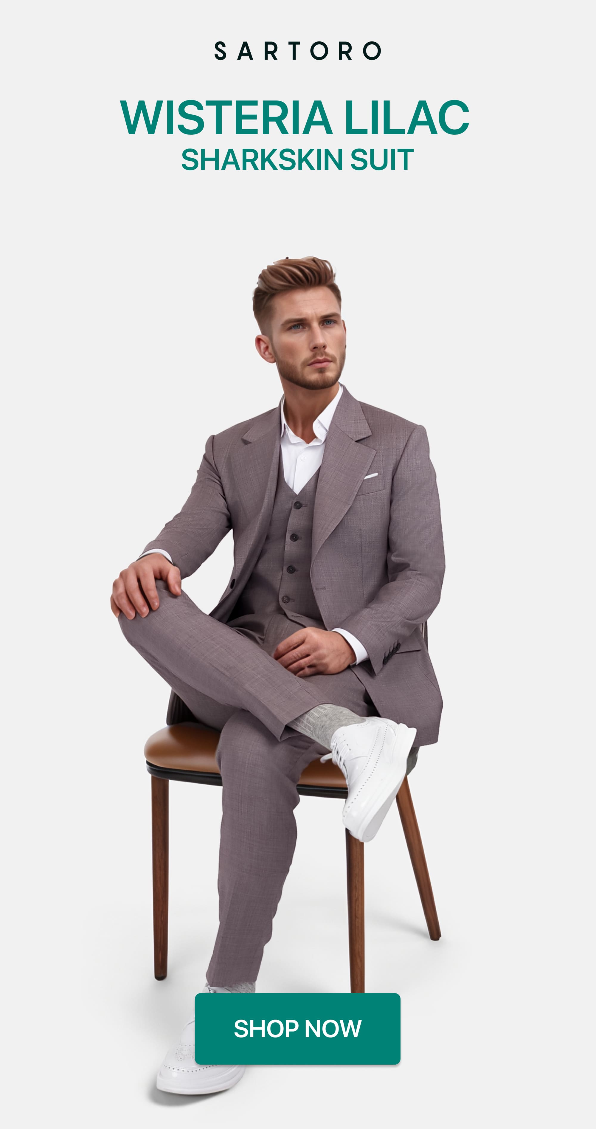 WISTERIA LILAC SHARKSKIN SUIT