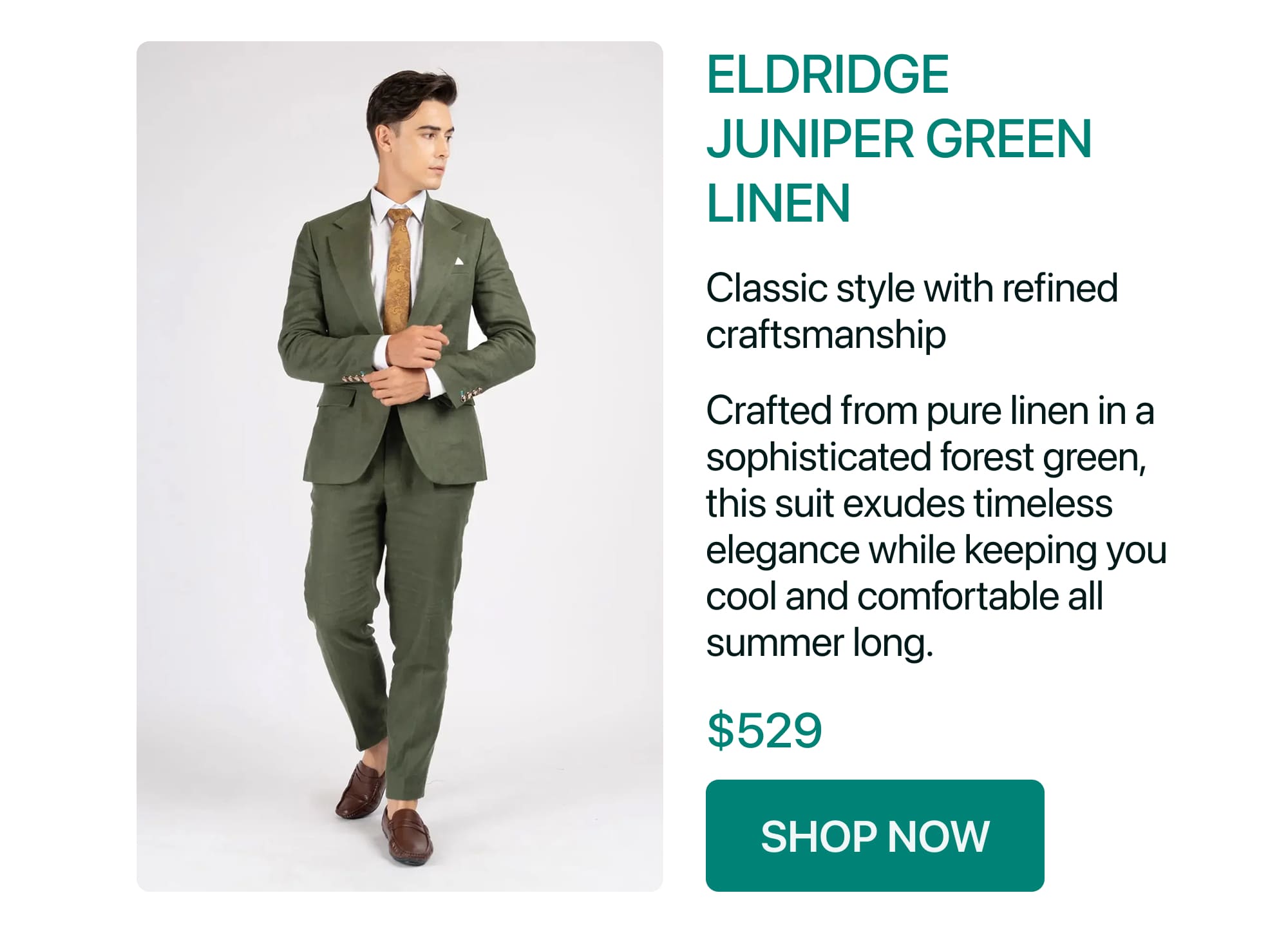 ELDRIDGE JUNIPER GREEN LINEN