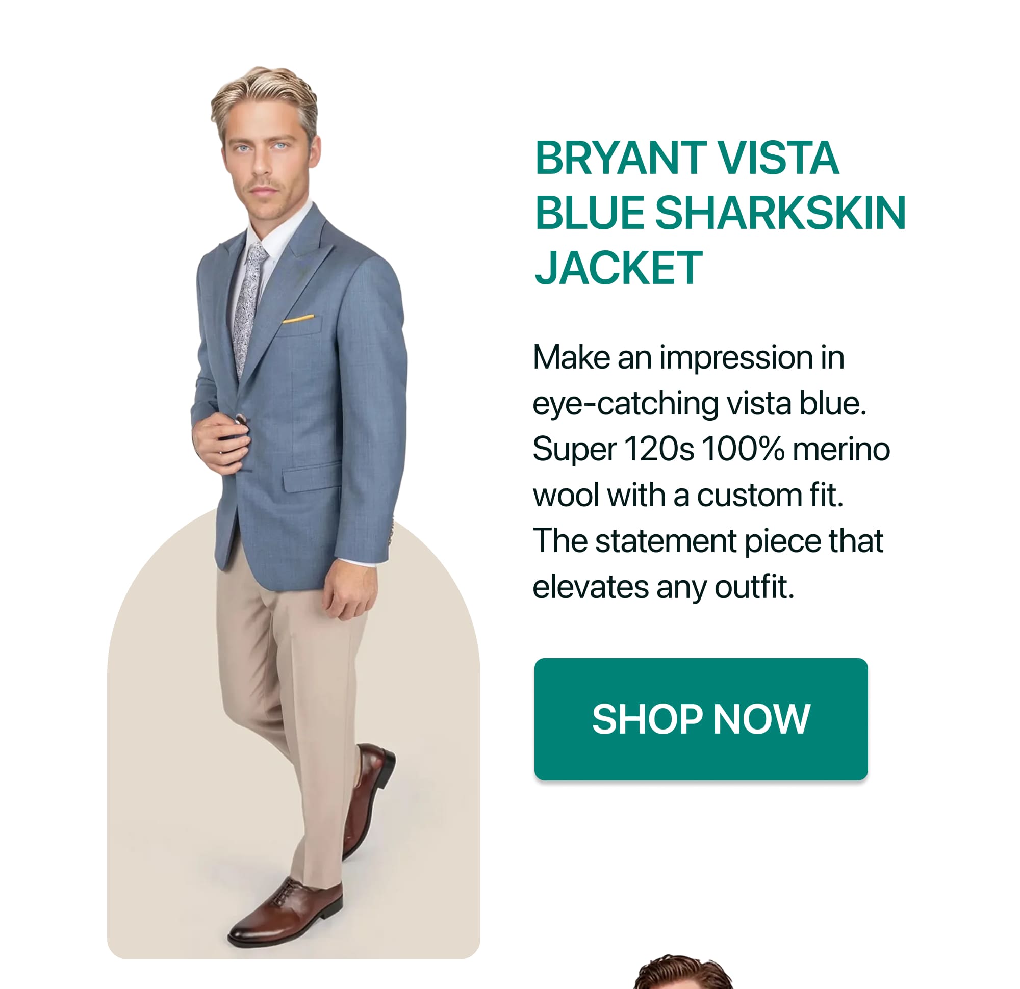  BRYANT VISTA BLUE SHARKSKIN JACKET