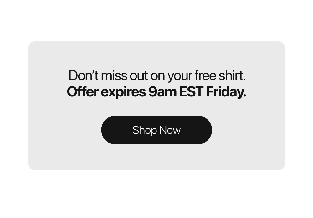 Offer expires at 9am Friday.