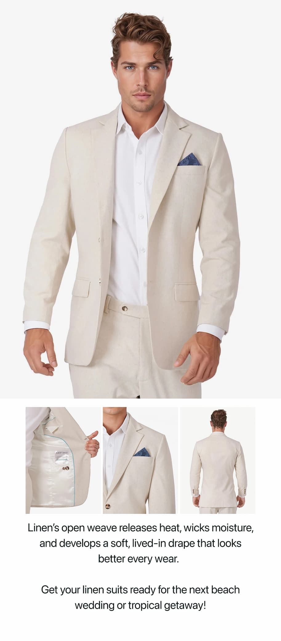 Best-selling linen suits