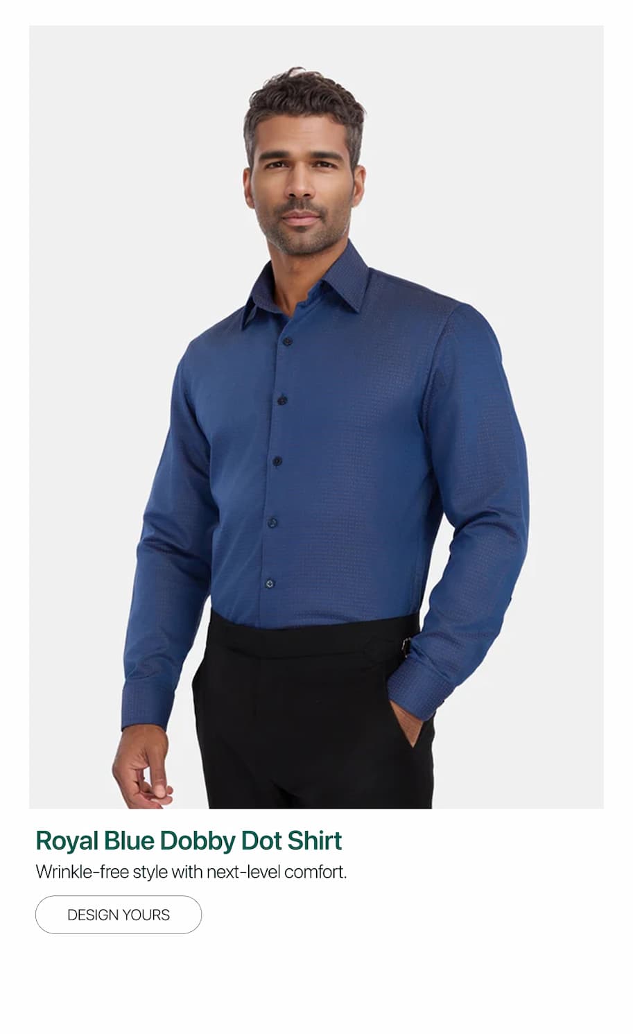 Royal Blue Dobby Dot Shirt
