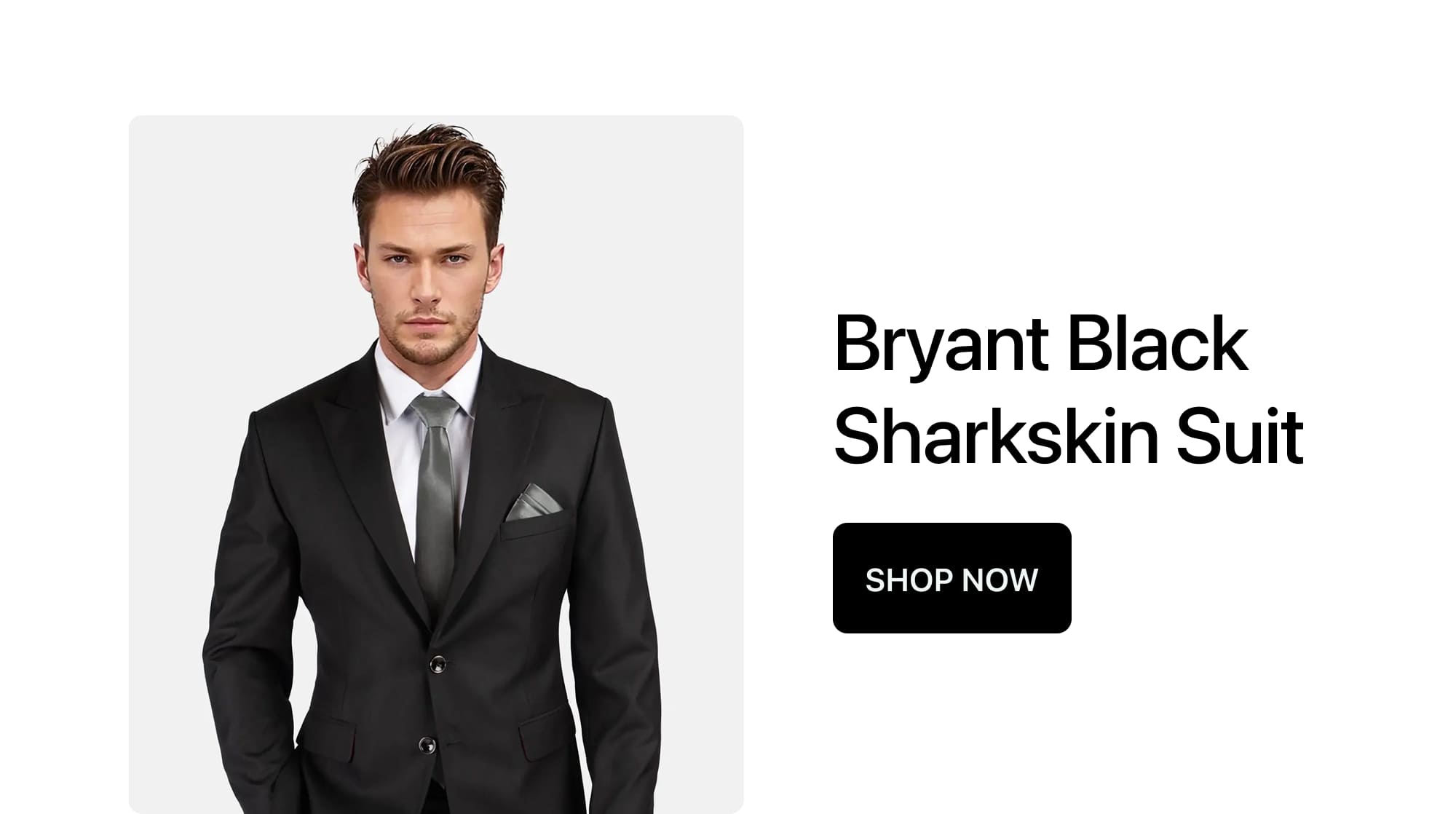Bryant Black Sharkskin Suit