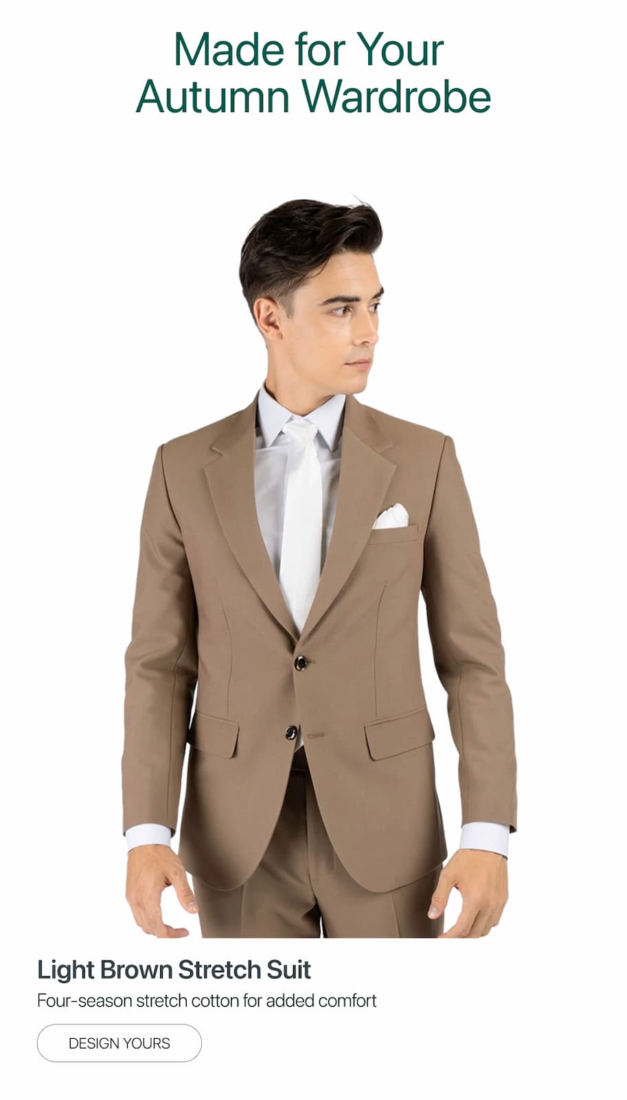 Light Brown Stretch Suit