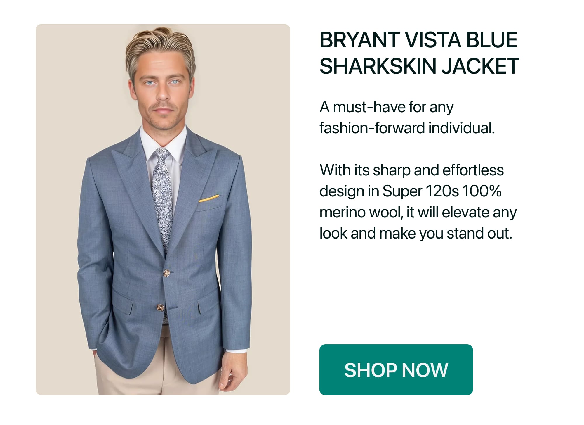 BRYANT VISTA BLUE SHARKSKIN JACKET