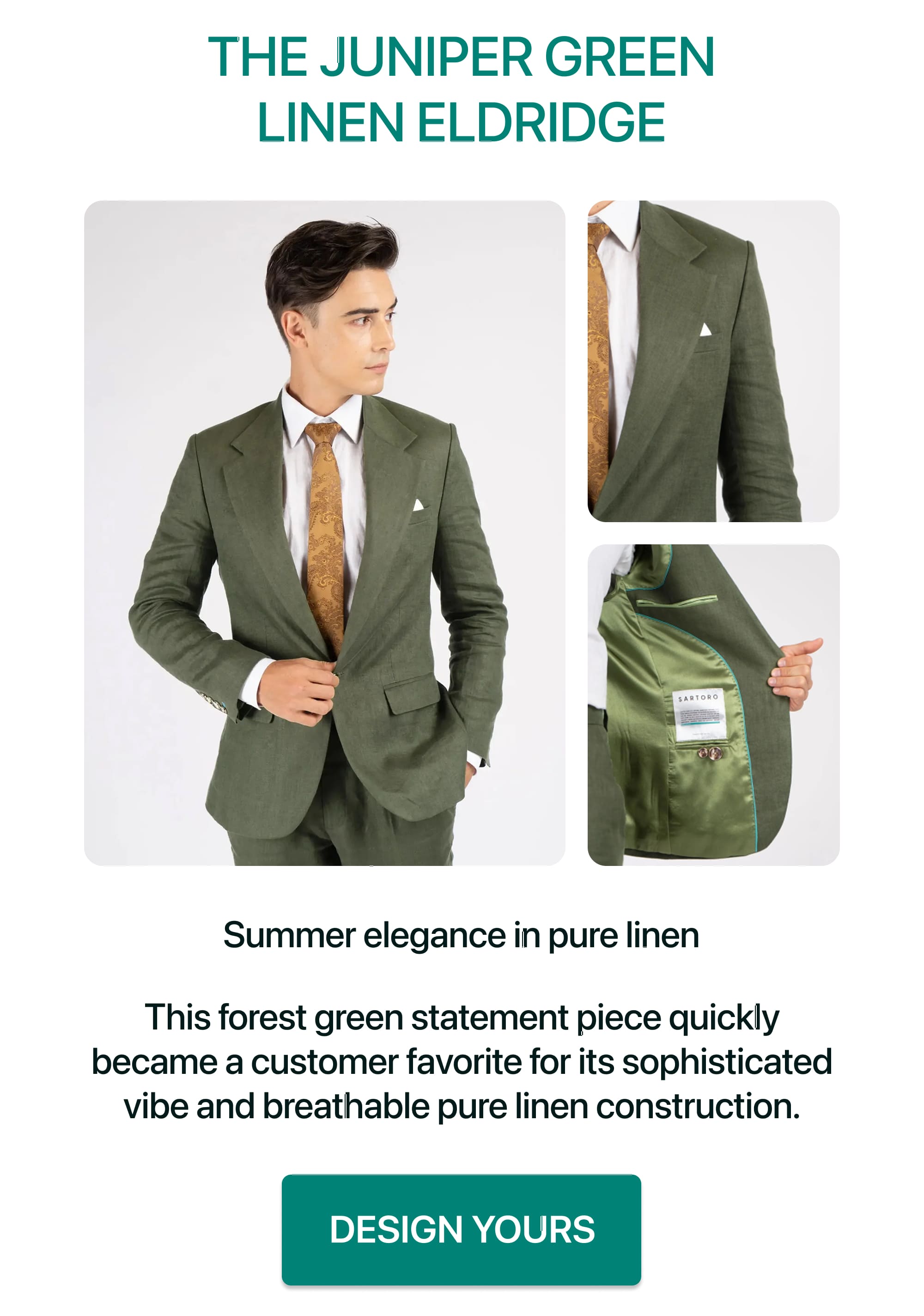 THE JUNIPER GREEN LINEN ELDRIDGE
