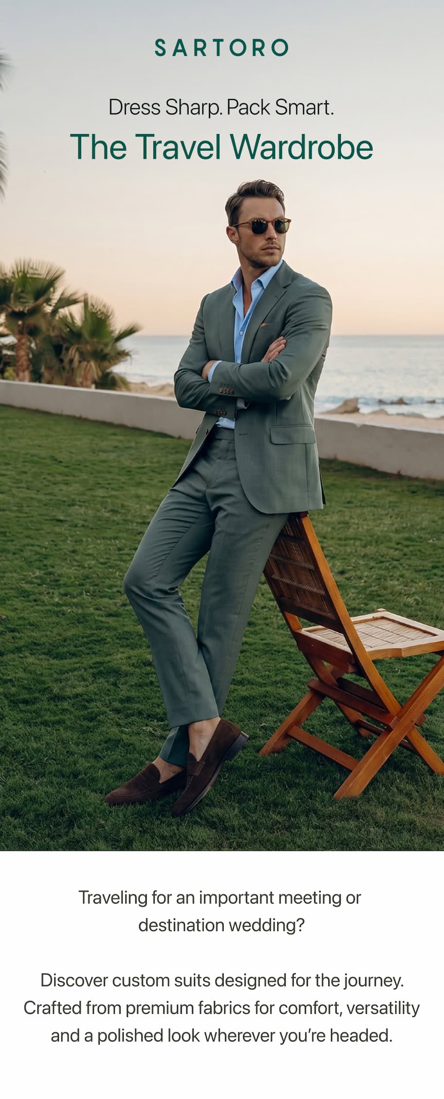 Check out our travel-ready suits